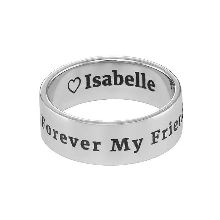 Wide Engraved Band Ring