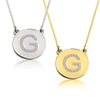 Cubic Zirconia Initial Pendant Necklace