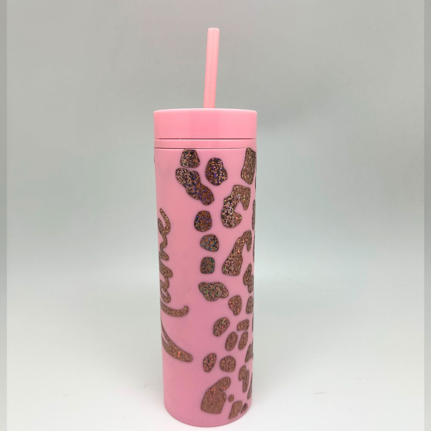 Personalized Plastic Tumbler - Pink