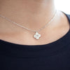 Clover Engraved Name Necklace