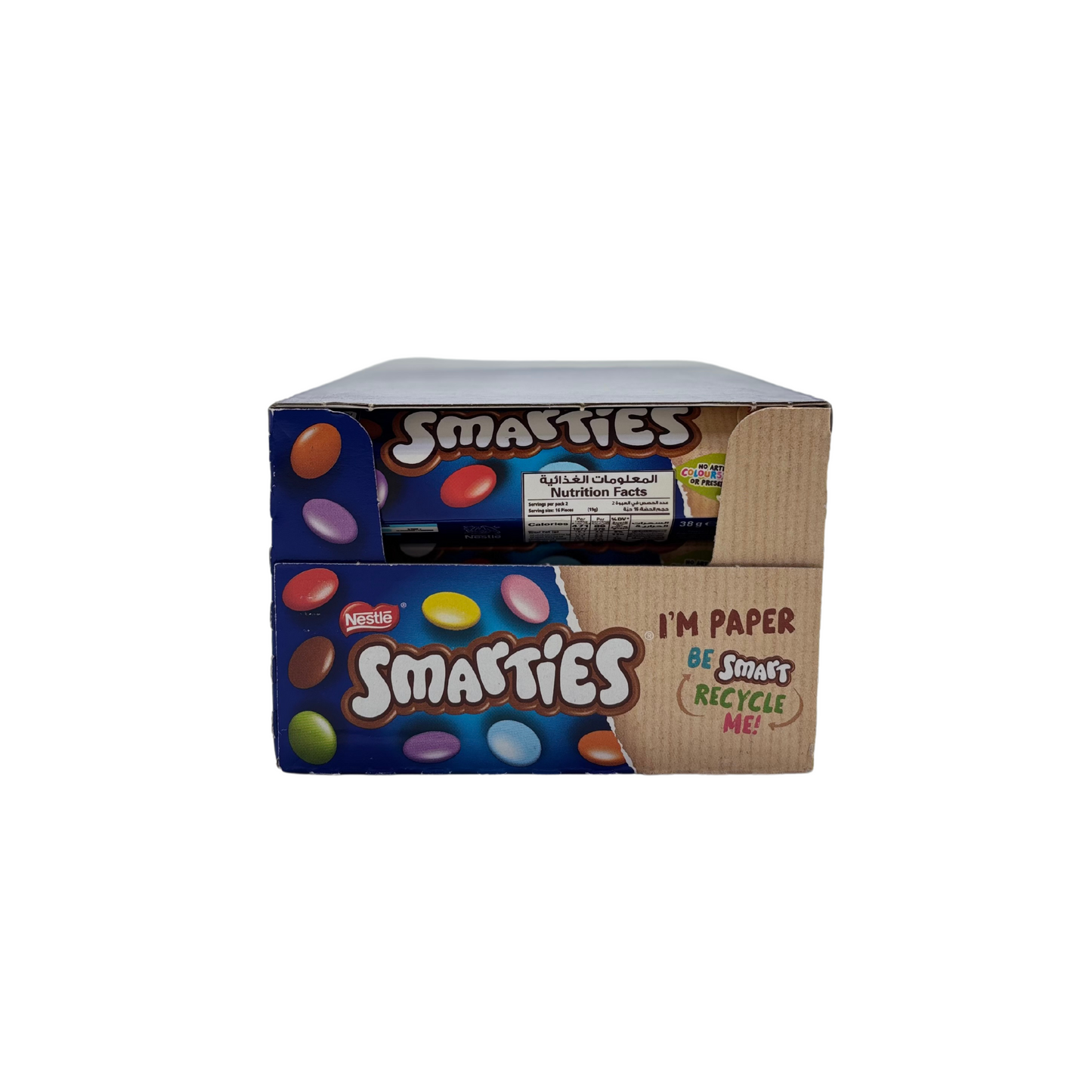 Nestle Smarties Hexatube Chocolate Candy - 38g x 24 Pcs Box