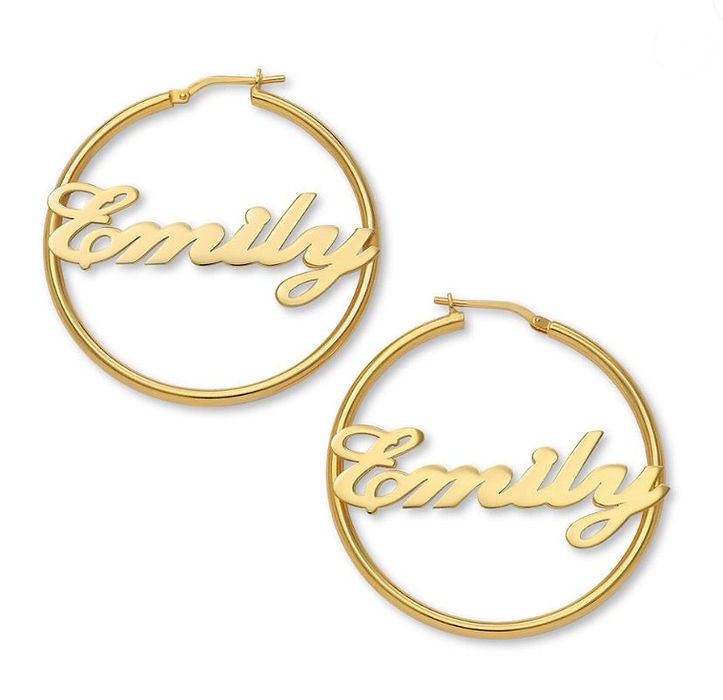 Hoop Name Earrings