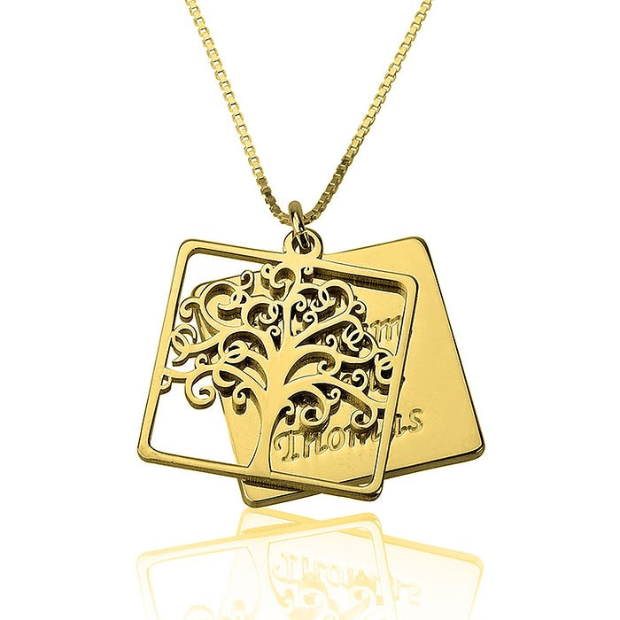 Engraved Family Tree Necklace