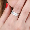 Wide Engraved Band Ring