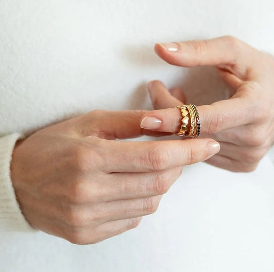 Tiny Heart Stackable Ring