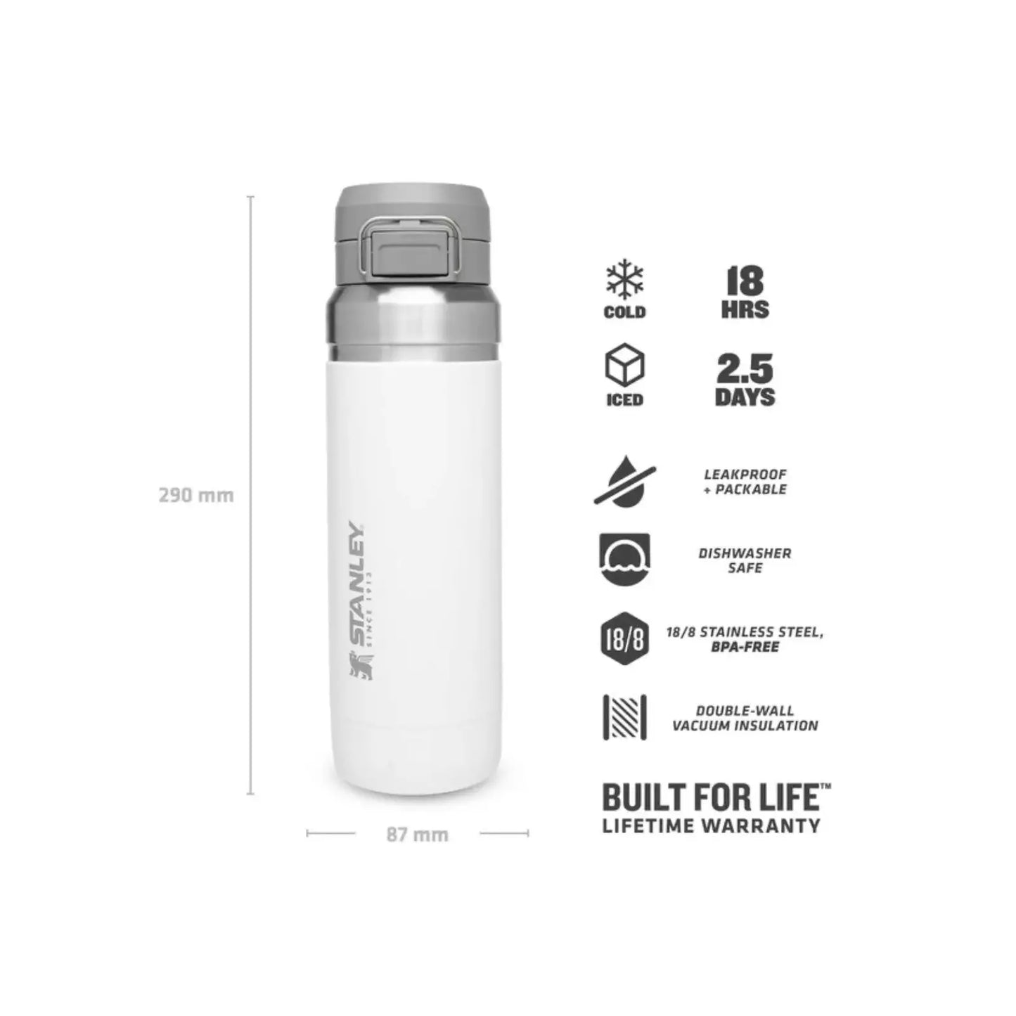 Quick Flip Water Bottle 1L / 36 OZ Polar