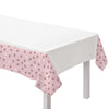 Blush Birthday Table Cover Plastic