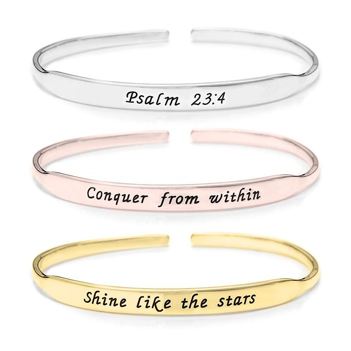 Inspirational Engraved Bangle