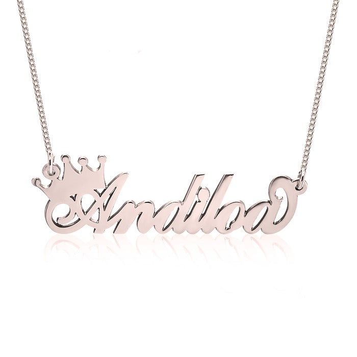 Crown Name Necklace