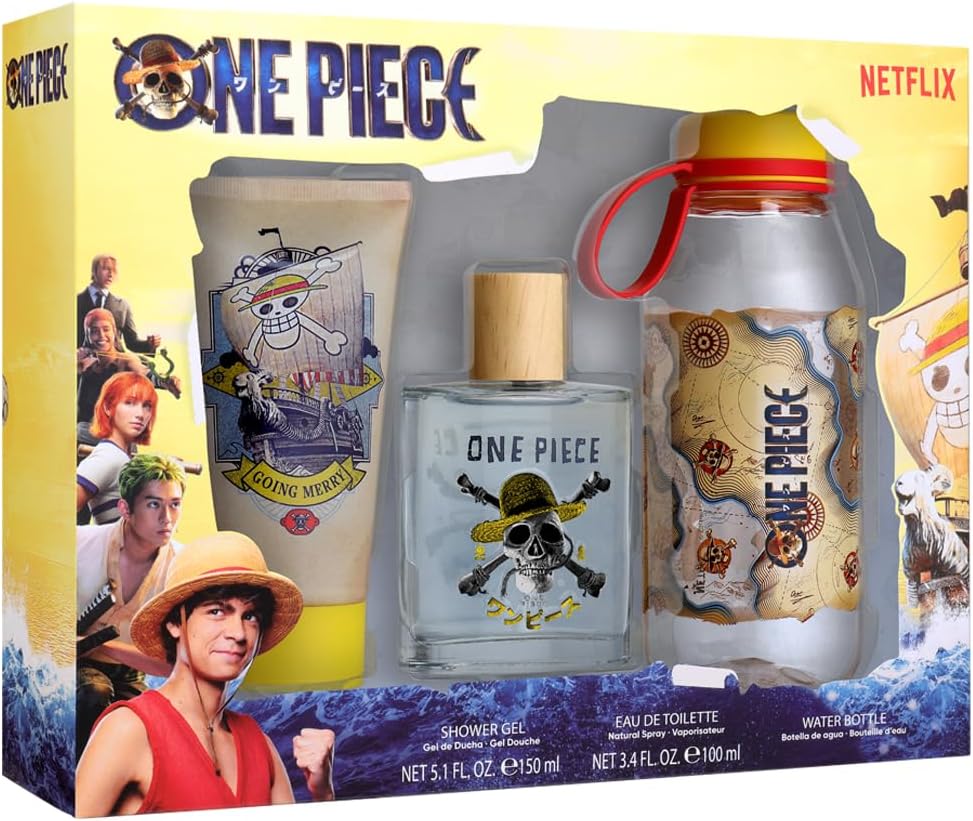 Netflix One Piece-Edt 100 ml + Shower Gel 150 ml + Water Bottle Gift Set