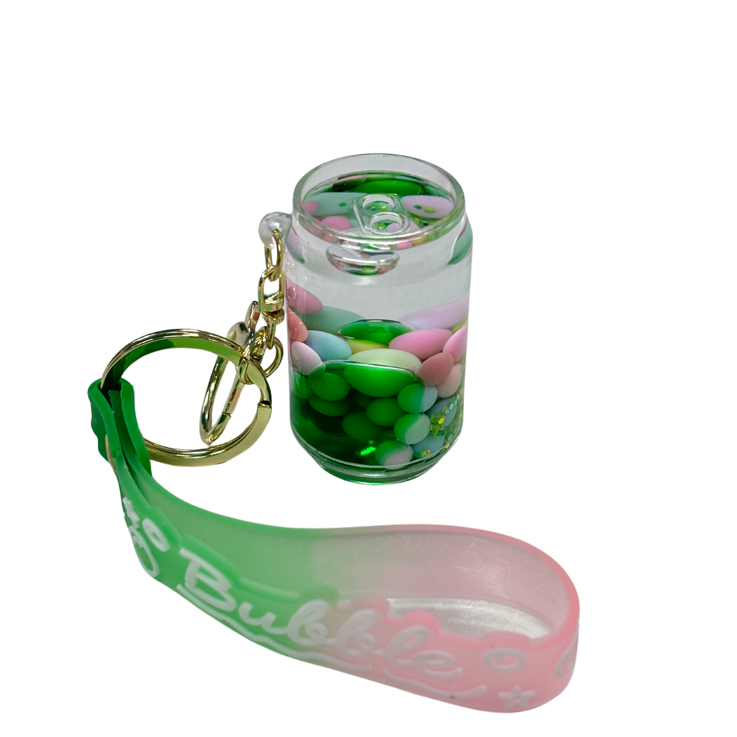 Funky Can Bubble Key Chain - Green