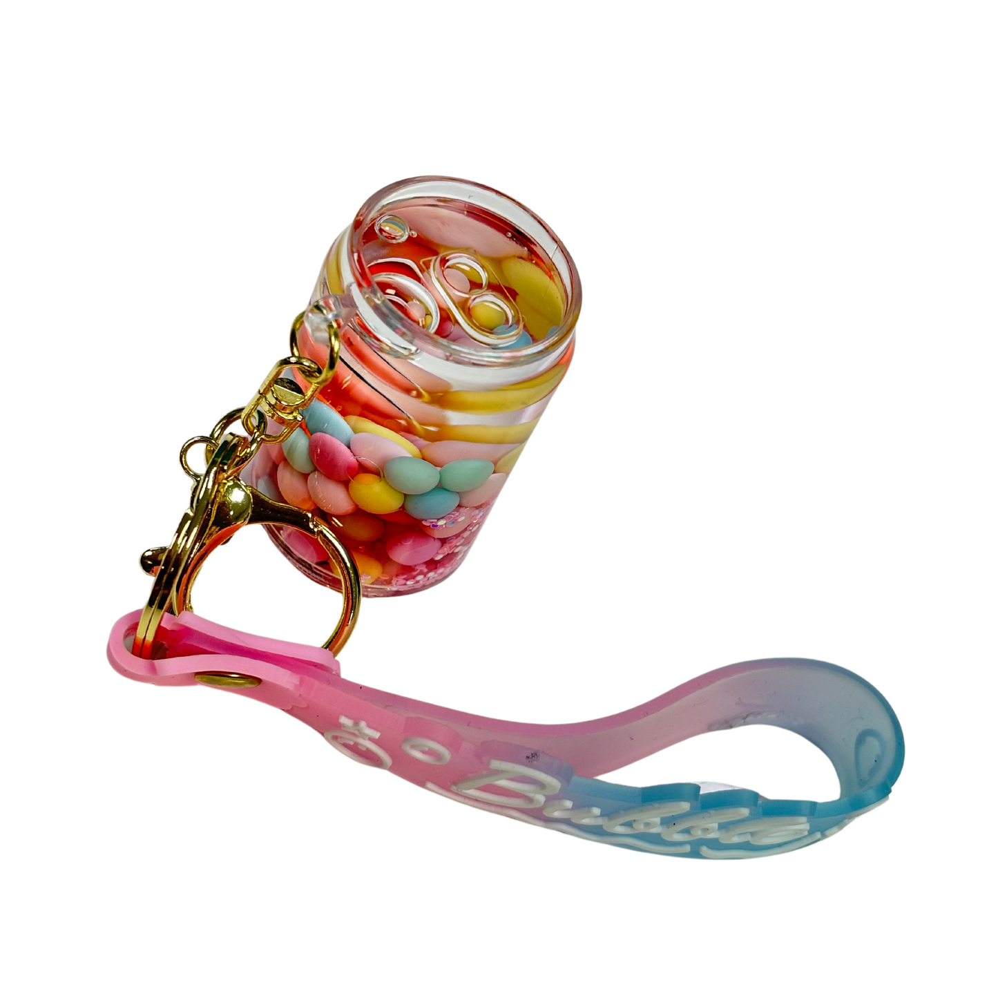 Funky Can Bubble Key Chain - Pink