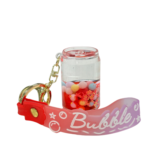 Funky Can Bubble Key Chain - Red