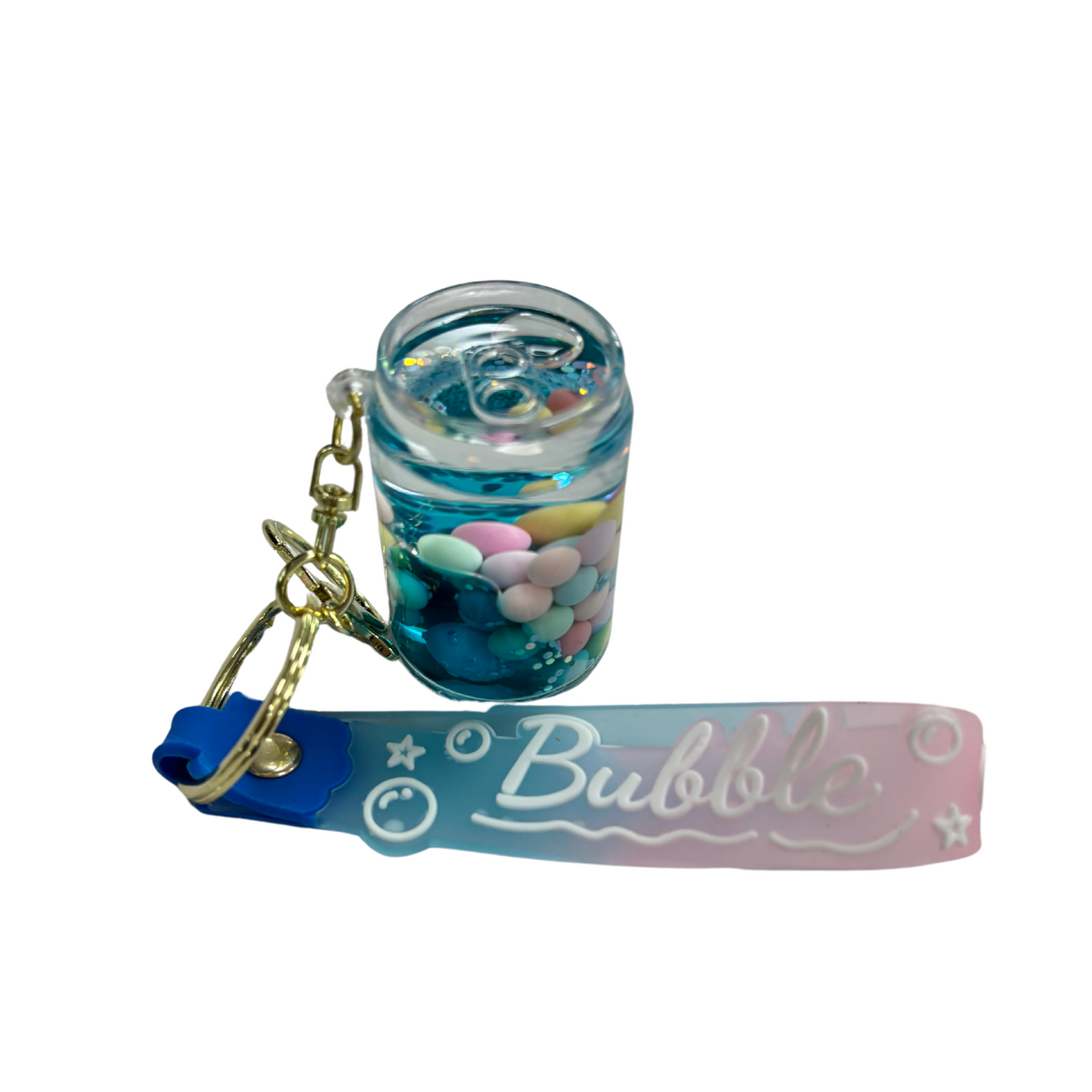 Funky Can Bubble Key Chain - Blue