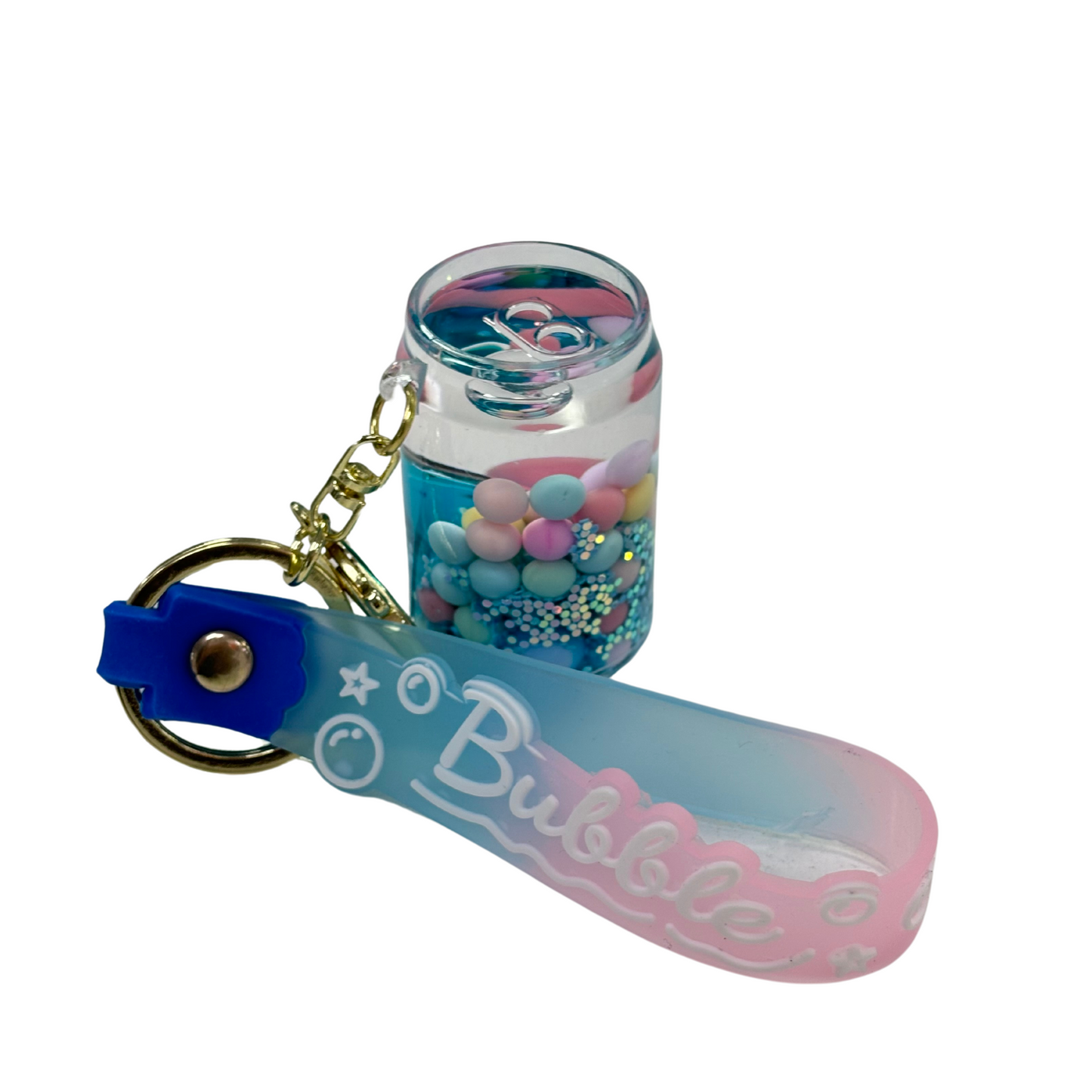 Funky Can Bubble Key Chain - Blue