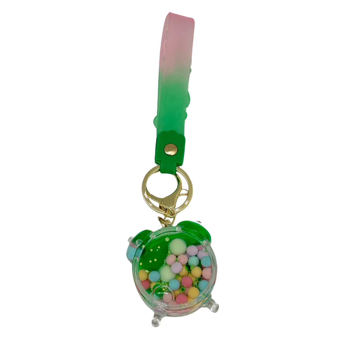 Alarm Clock Bubble Key Chain - Green