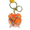 Alarm Clock Bubble Key Chain - Orange