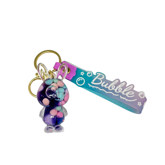 Funny Bunny Bubble Key Chain - Purple