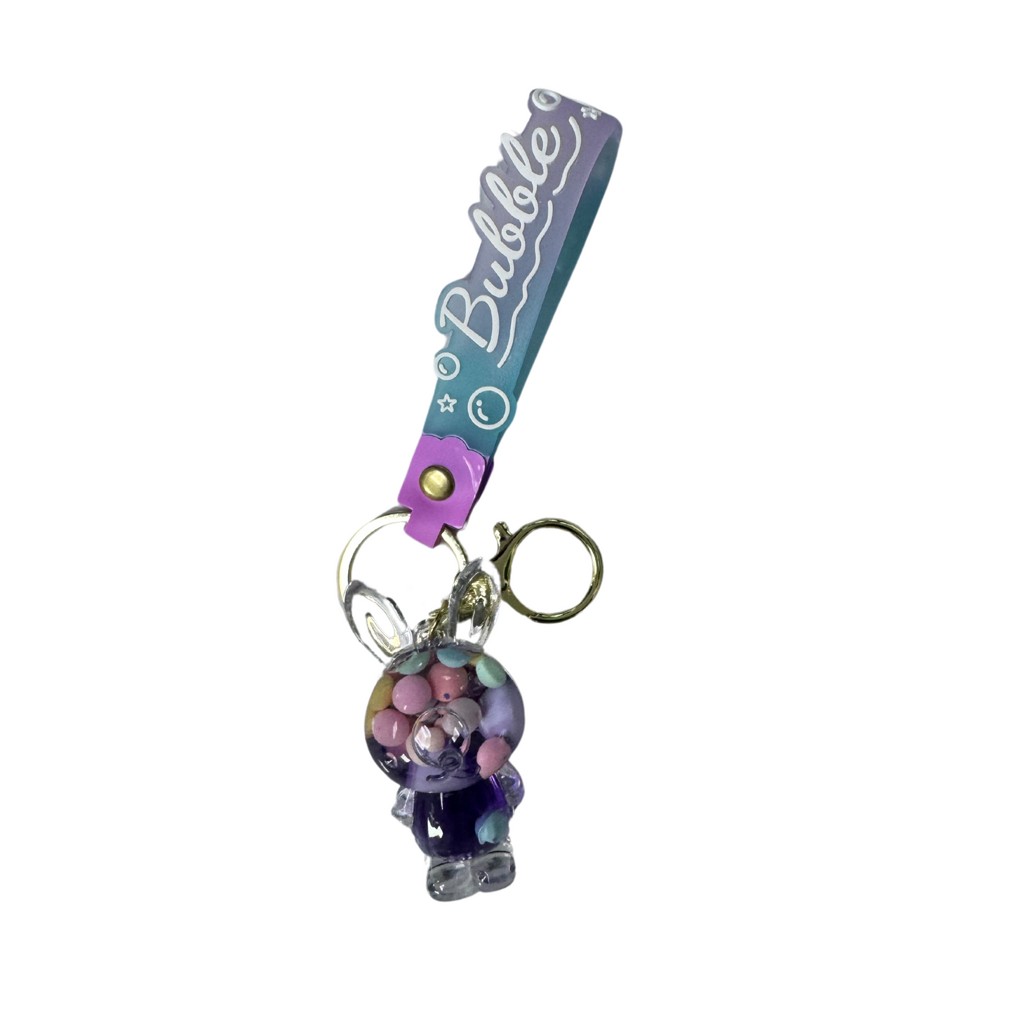 Funny Bunny Bubble Key Chain - Purple