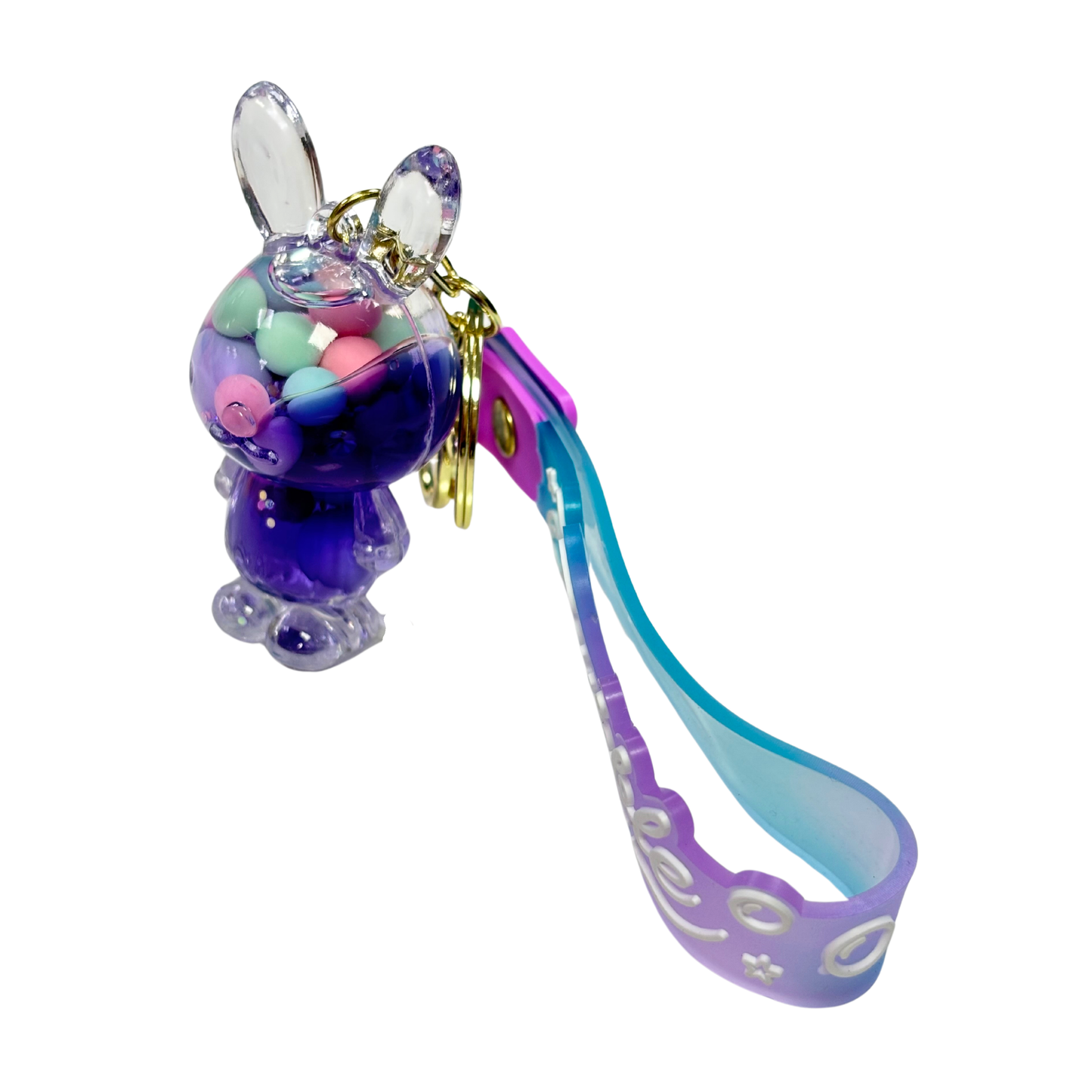 Funny Bunny Bubble Key Chain - Purple