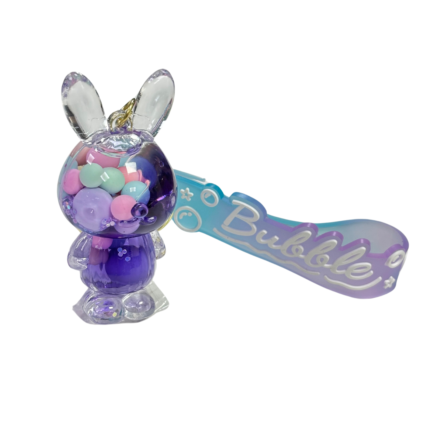 Funny Bunny Bubble Key Chain - Purple