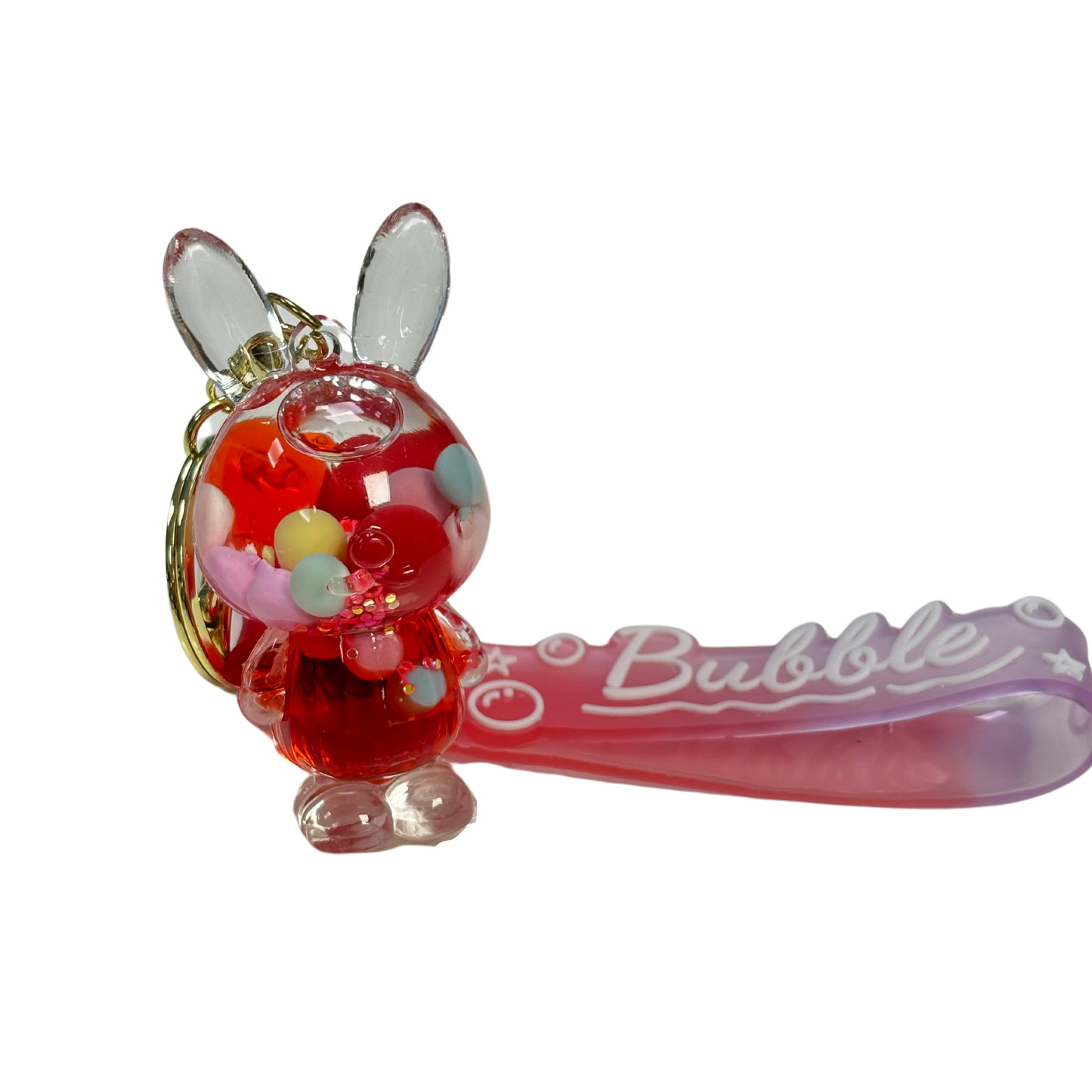 Funny Bunny Bubble Key Chain - Red