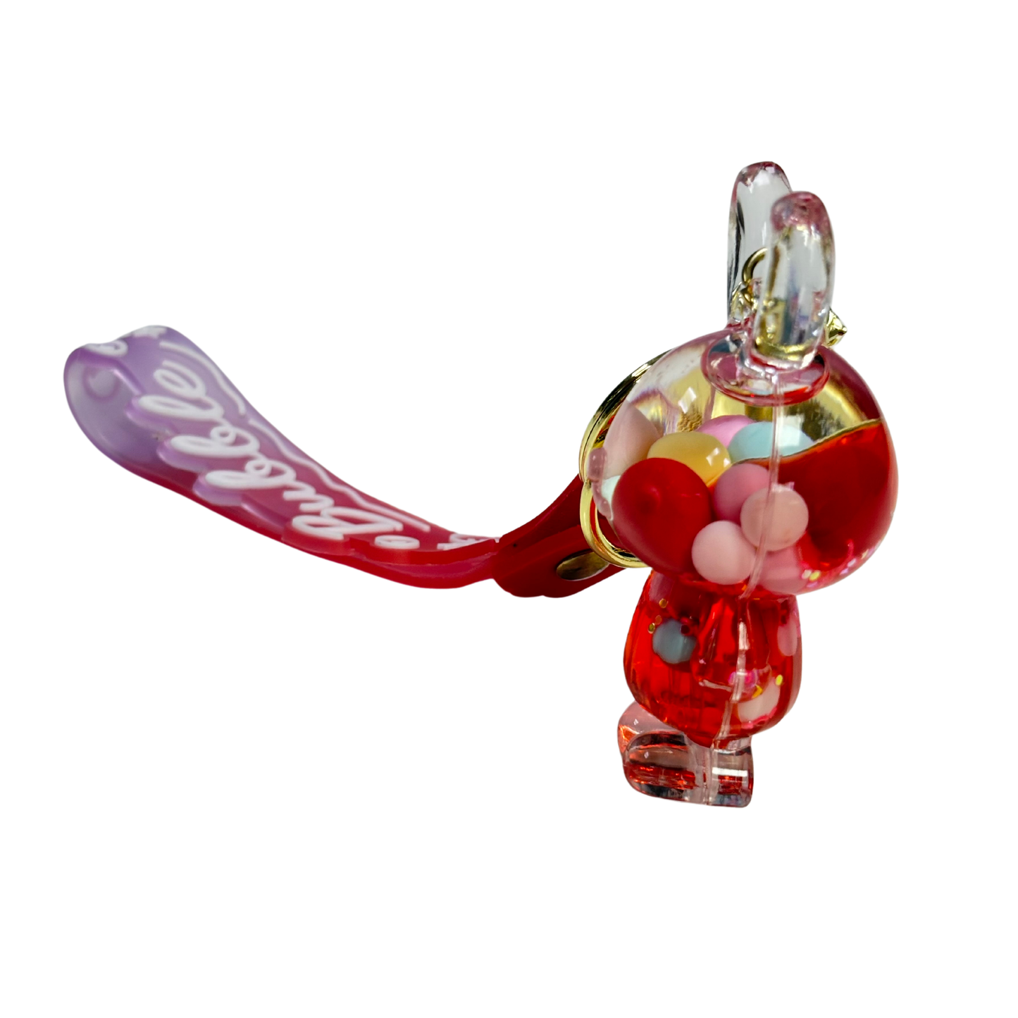 Funny Bunny Bubble Key Chain - Red