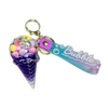 Ice Cream Cone Bubble Key Chain - Purple