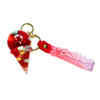 Ice Cream Cone Bubble Key Chain - Red