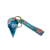 Ice Cream Cone Bubble Key Chain - Blue