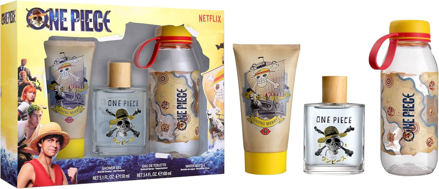 Netflix One Piece-Edt 100 ml + Shower Gel 150 ml + Water Bottle Gift Set