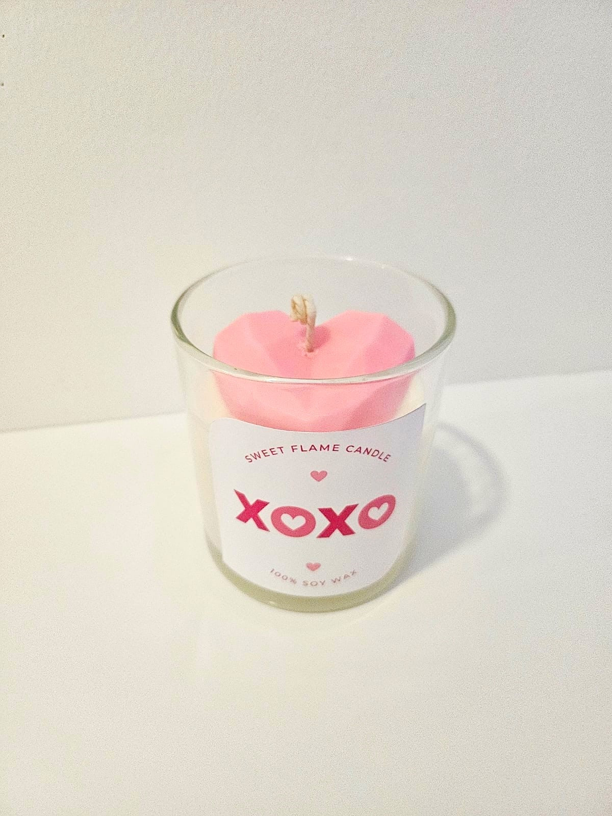 Valentine’s Heart Glow Candle - Scented Aroma of Fresh Strawberries