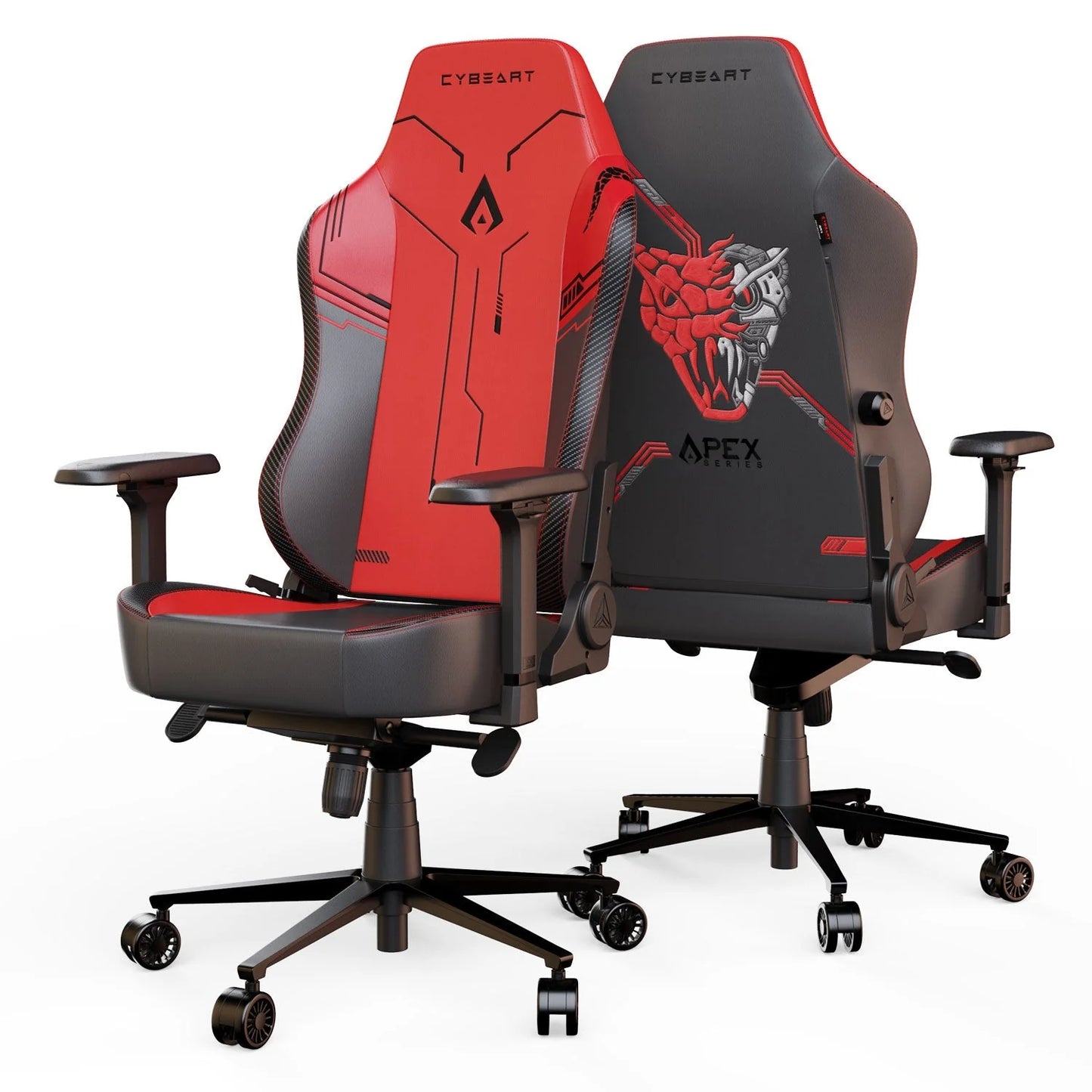 Cybeart Apex Series Signature Edition PU Leather Gaming Chair - Red/Black