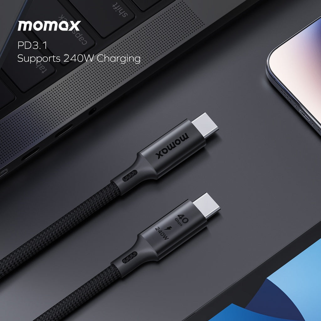 كابل Elite 240 واط USB-C إلى USB-C 4 40 جيجابايت في الثانية بطول 1 متر