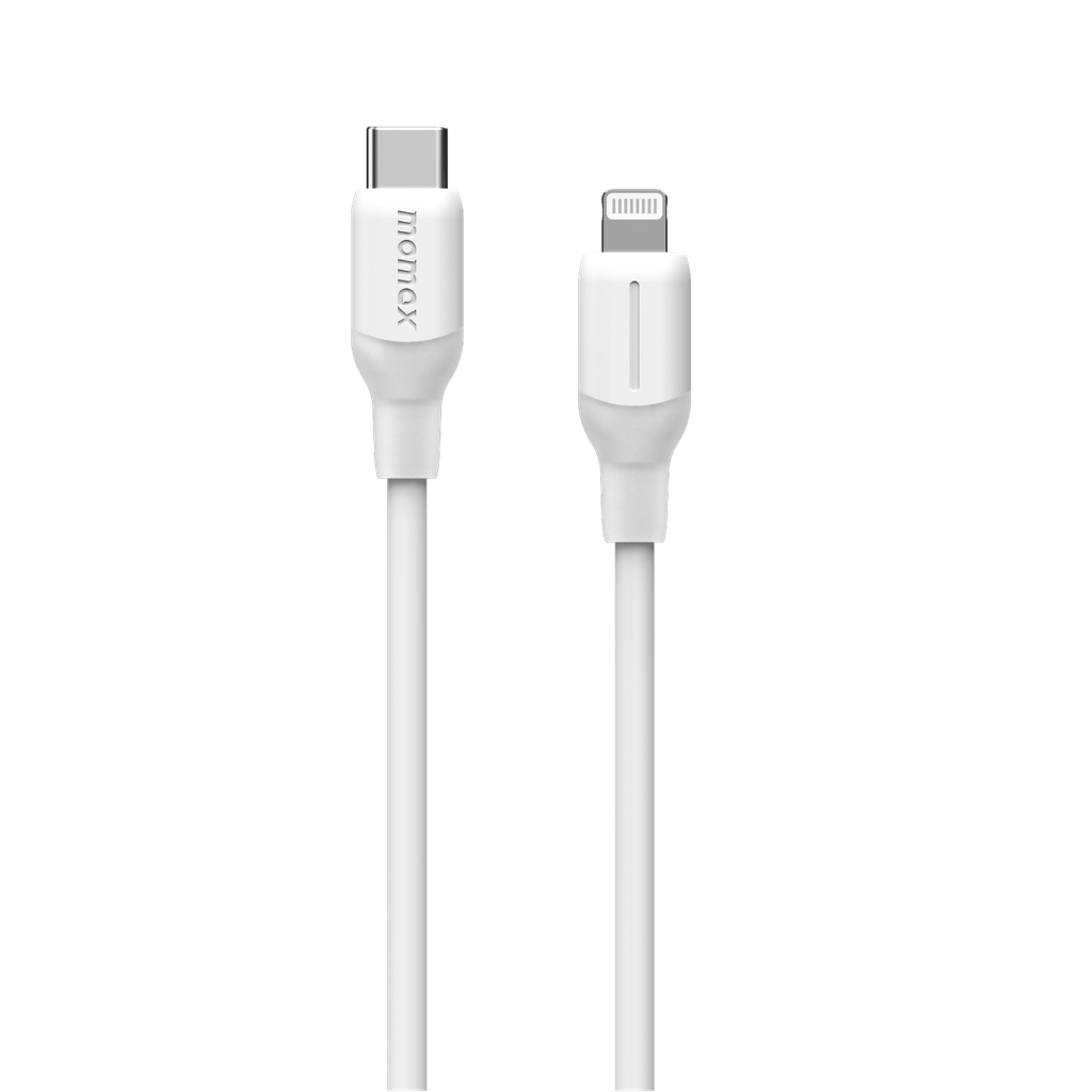 1-وصلة تدفق 35 وات USB-C إلى كابل Lightning بطول 1.2 متر - أبيض