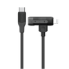 1-Link Flow Duo 2-in-1 USB-C To USB-C with Lightning Cable 1.5m - Black