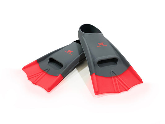 Dawson Sports Speed Fins Gray/Red - UK 3-5