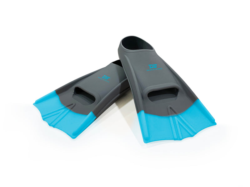 Dawson Sports Speed Fins Gray/Aqua - UK 5-7