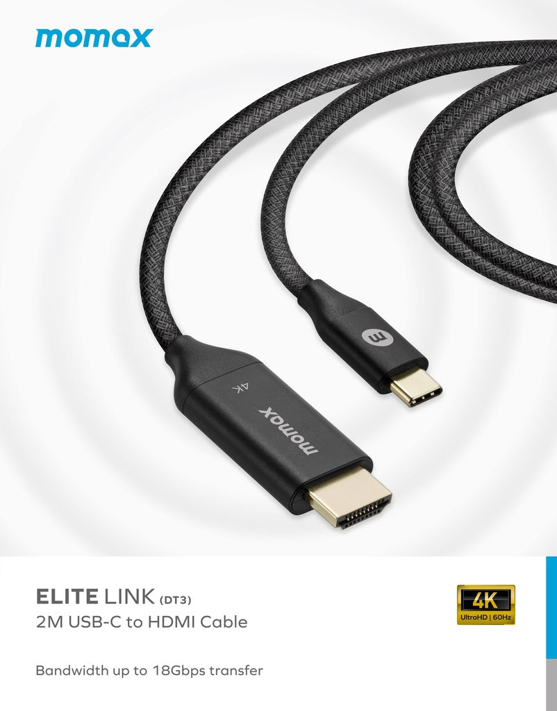 كابل إيليت لينك 4K USB-C إلى HDMI بطول 2 متر