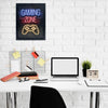 Vibrant Neon Game Wall Art with Frame - "Gaming Zone"