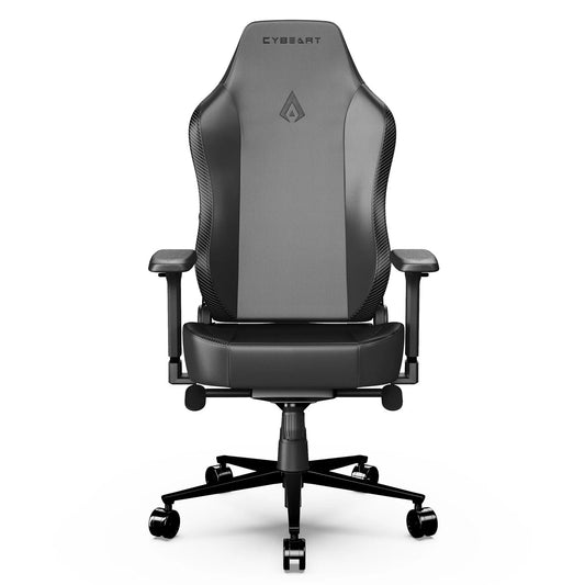 Cybeart Apex Series Ghost Edition PU Leather Gaming Chair - Black - Front