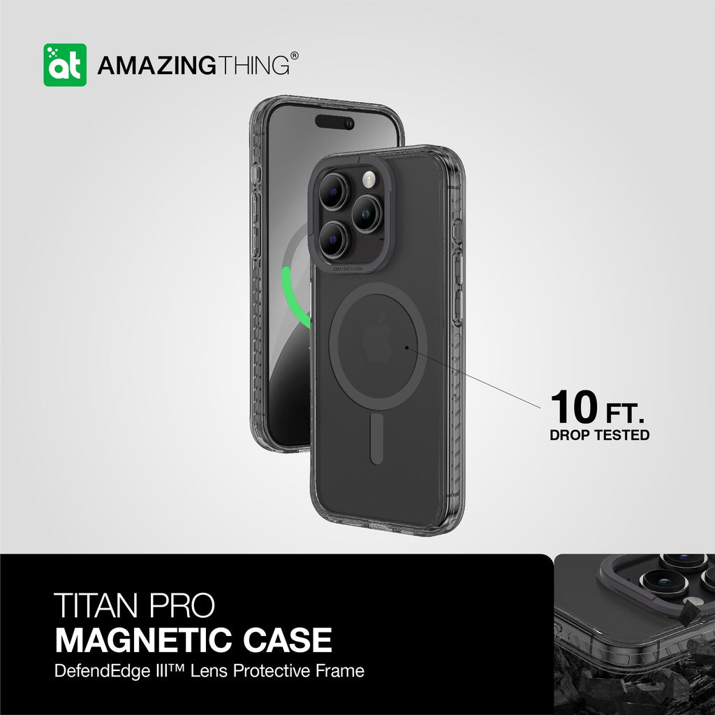 Titan Pro MagSafe Drop Proof Case for iPhone 15 Pro 6.1 - Black