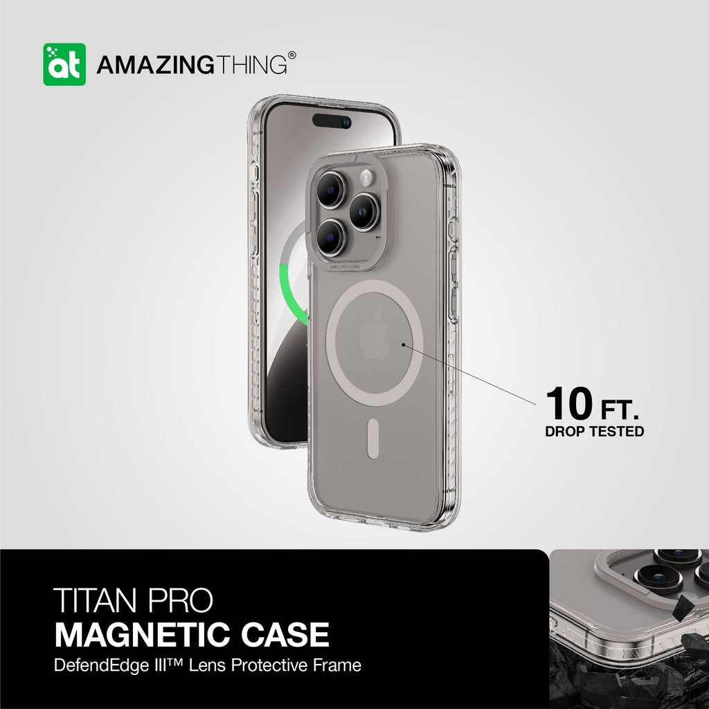 Titan Pro MagSafe Drop Proof Case for iPhone 15 Pro 6.1 - Grey