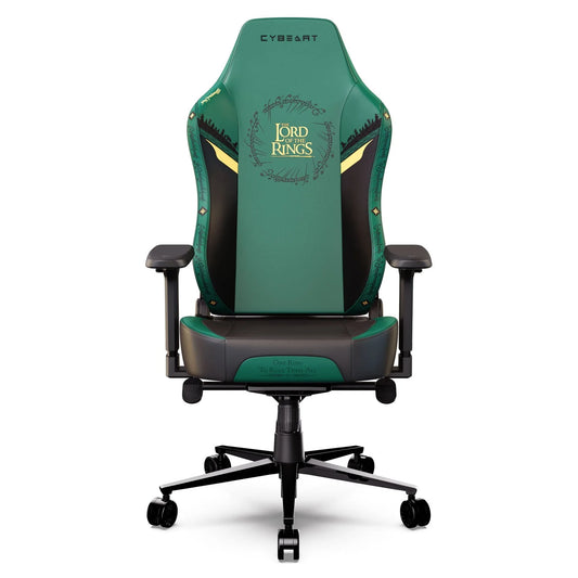 Cybeart Apex Series Lord Of The Rings PU Leather Gaming Chair - Green/Black Front