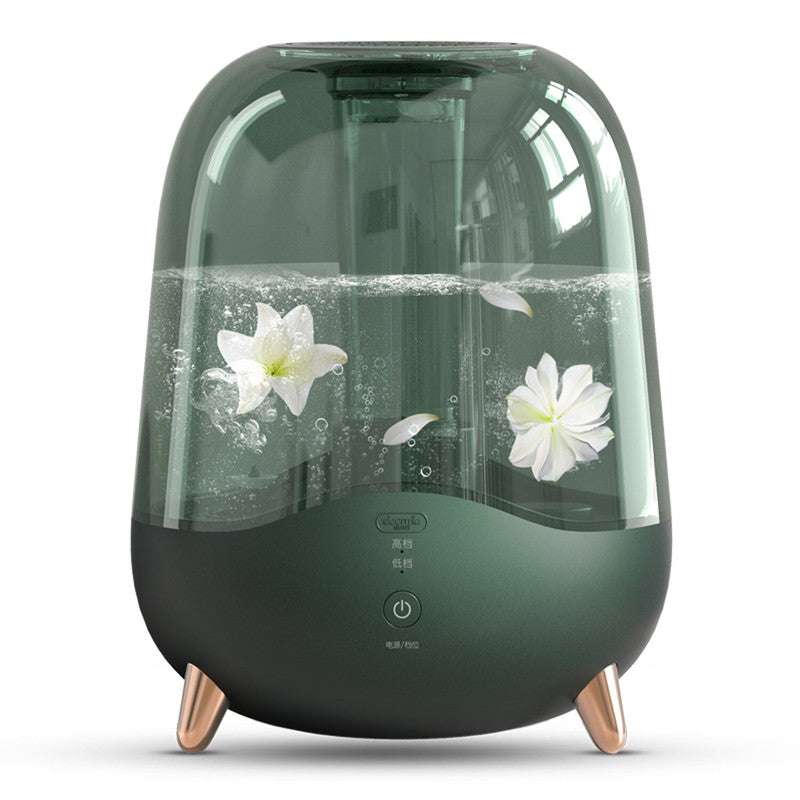 Deerma F329 Crystal Clear Ultrasonic Cool Mist Humidifier 5L Capacity Silent Aromatherapy Diffuser Transparent Water Tank | Water Shortage Protection - Green