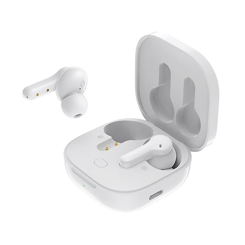 QCY T13X TWS Wireless Earbuds With 5.3 Bluetooth,4 Microphones with ENC Noise Cancellation, Water Resistance, Touch Controls & Long Battery Life - White