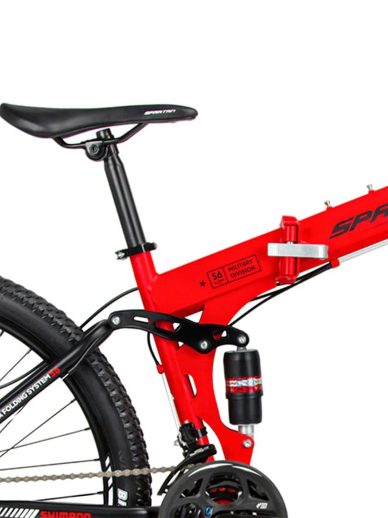 26” Alpha Dual Sus Folding Bike – Red