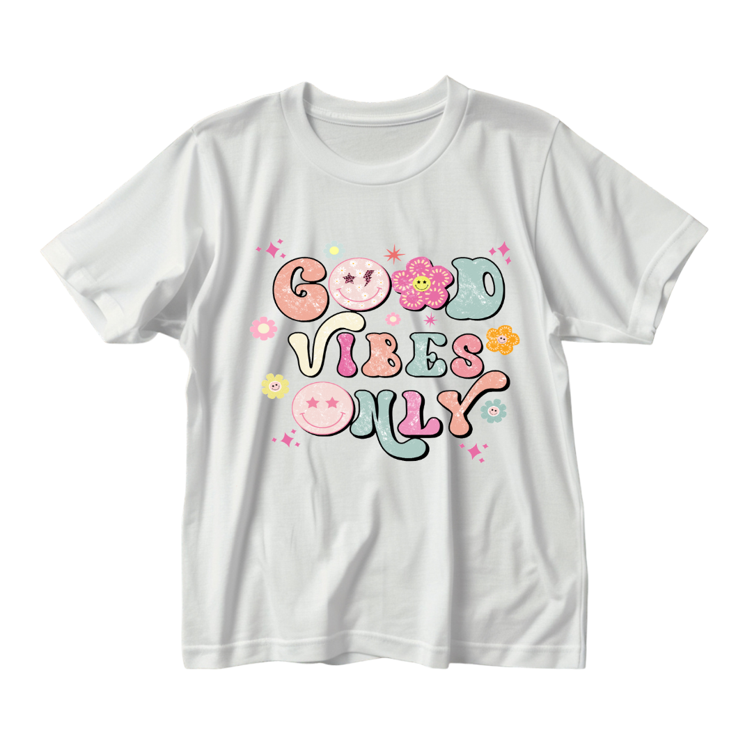 Cotton T-Shirt - Good Vibes Only