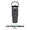 The IceFlow™ Flip Straw Tumbler 0.89L / 30 OZ Charcoal