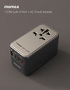 1-World 120w GaN 4 Ports AC Travel Adapter with 100w USB-C To USB-C Cable